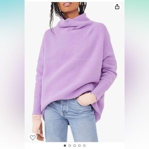 Free People Ottoman Sweater Color Glowing Grape Size Medium NWT
